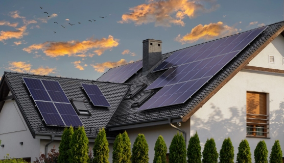 House with Solar panels