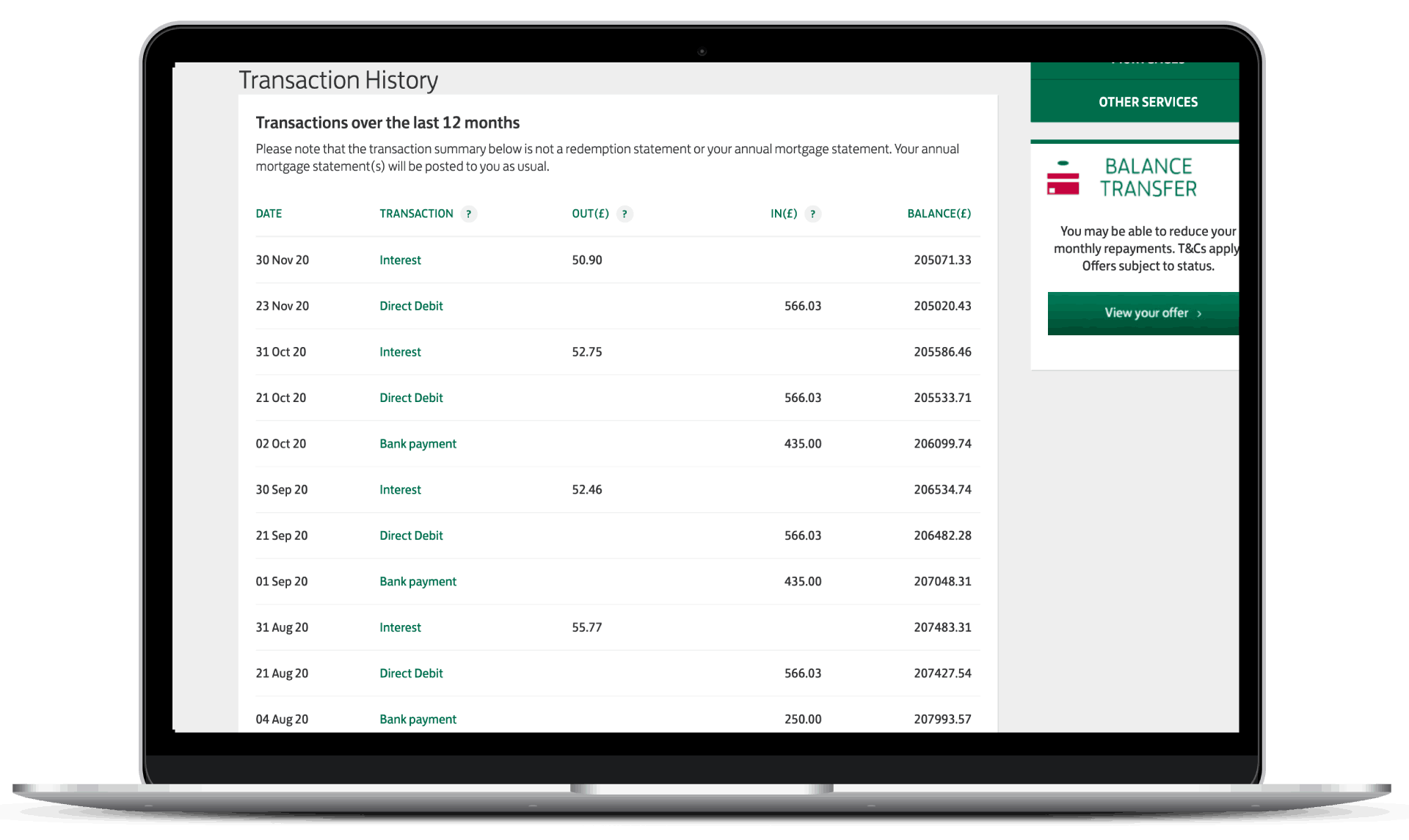 cash card transaction history cash card transaction history