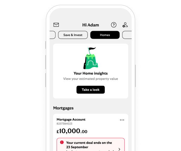 An app screen showing the Homes app space.