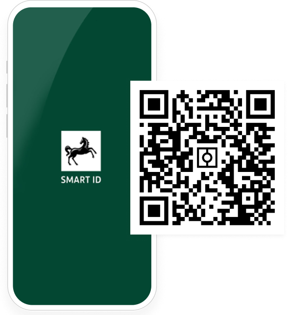 iPhone device displaying Smart ID QR code