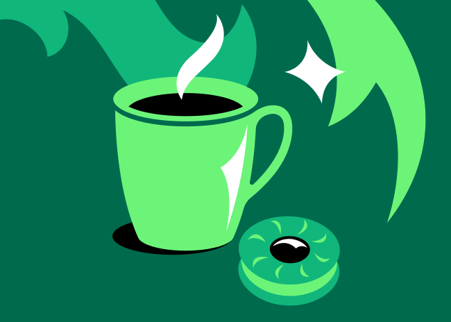 Lloyds Bank coffee illustration