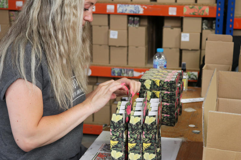 Packing soap ready for shipping