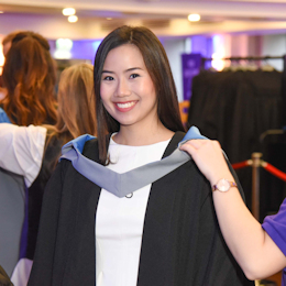 Student on graduation day