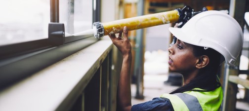 A worker at an industrial unit