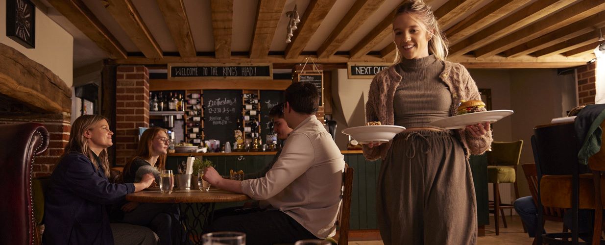 The King’s Head - serving in the pub