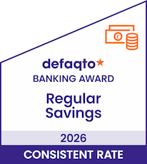 defaqto Banking aware. Regular savings 2026 consistent rate.
