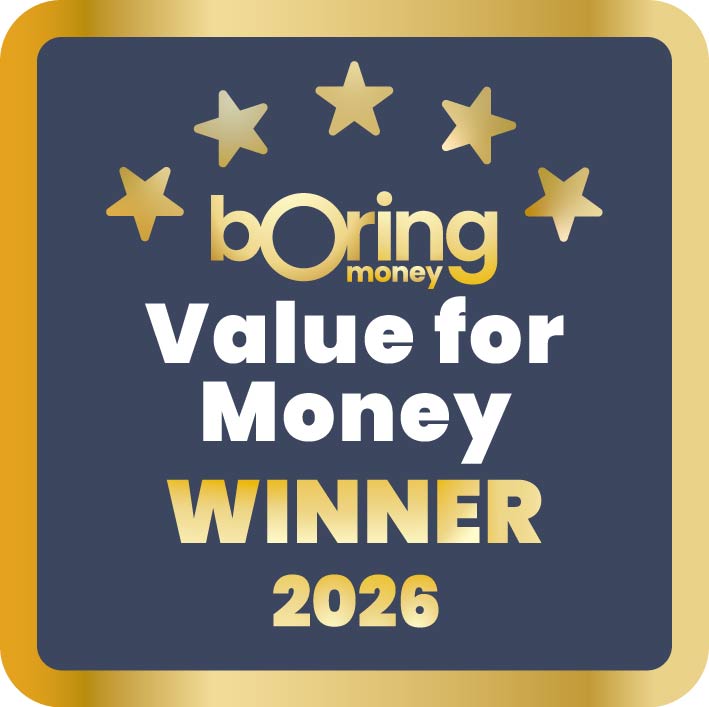 Boring money logo, value for money winner 2026.