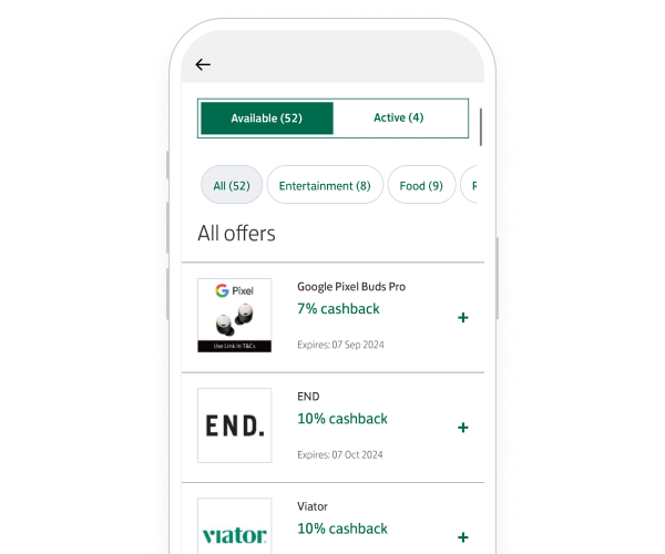 A smartphone showing Everyday Offers screen in our app.